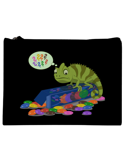 Zmatený chameleon taštička Black