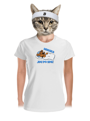 Dneska jdu po spa dámské sportovní tričko White