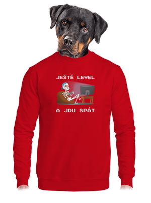 Ještě level unisex mikina bez kapuce Red