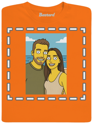 Simpsonovi z vlastní fotky pánské tričko Orange