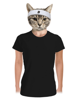 Bez potisku dámské sportovní tričko Black