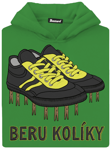 Beru kolíky dětská mikina klokanka Kelly Green AWD