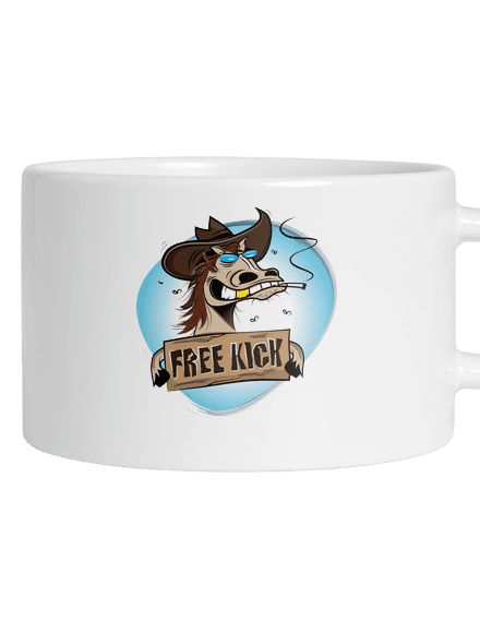 Free kick hrnek makronka White