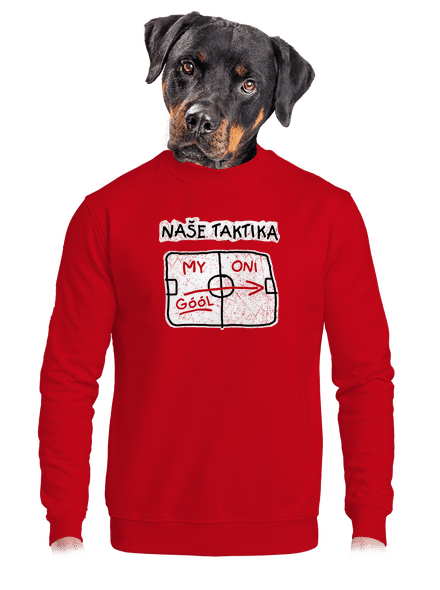 Naše taktika unisex mikina bez kapuce Red