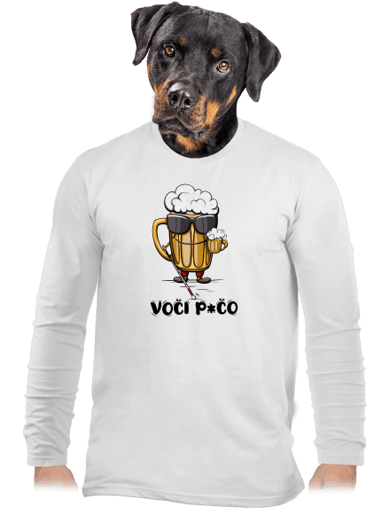 Voči p*čo pánské dlouhý rukáv White