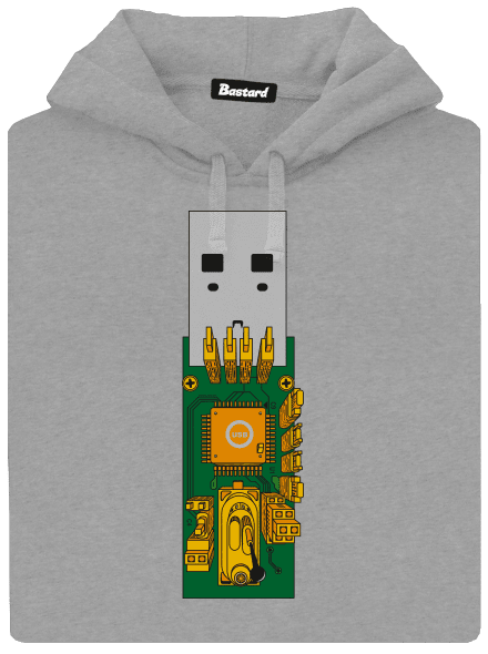 USB city pánská mikina klokanka Light Melange