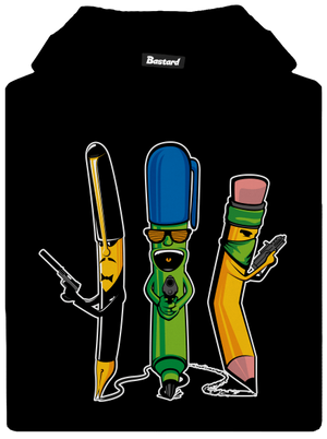 Psací gang dětská mikina klokanka Black