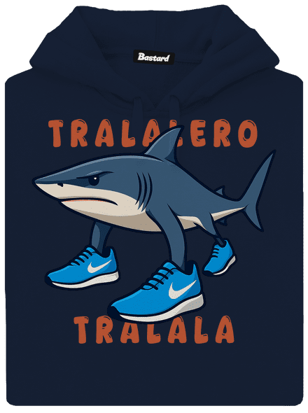 Tralalero Tralala – Italian Brainrot pánská mikina klokanka Navy