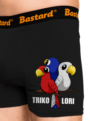 Trikolori boxerky Black