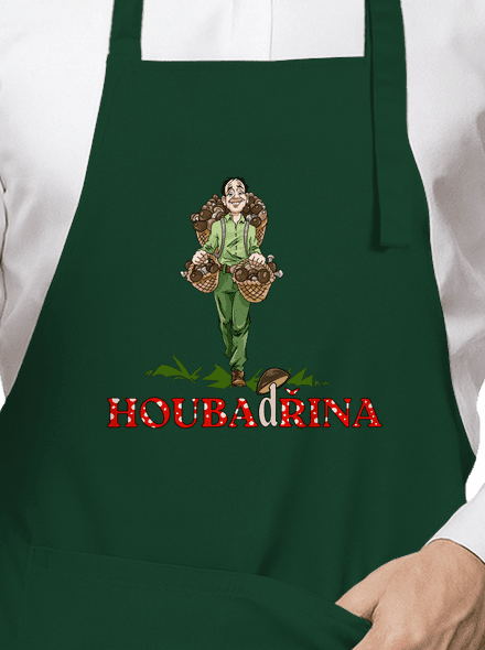 Houbadřina zástěra Bottle Green