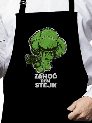 Zahoď ten stejk zástěra Black