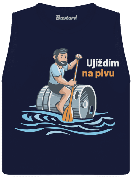 Ujíždím na pivu dámské tílko volné Navy