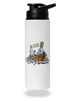 Na suchu lahev na vodu White