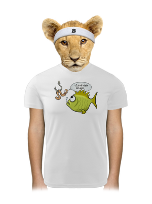 Ryba a žížala dětské sportovní tričko White