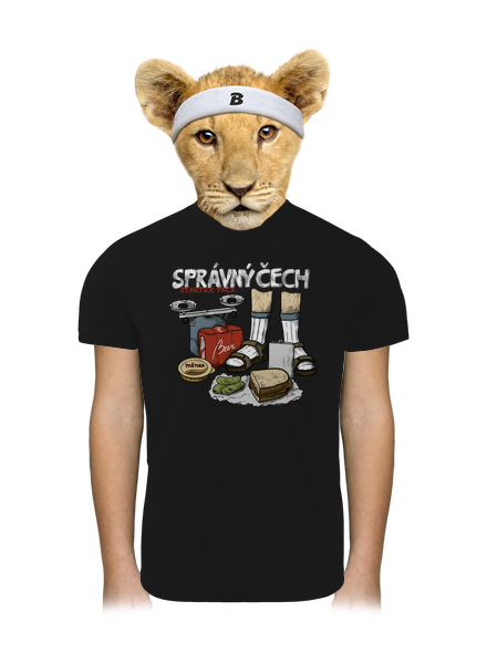 Správný Čech dětské sportovní tričko Black