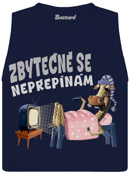 Zbytečně se nepřepínám dámské tílko volné Navy