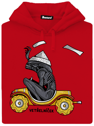 Vetřelníček pánská mikina klokanka Red