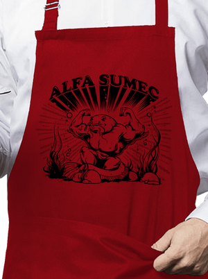 Alfasumec zástěra Red