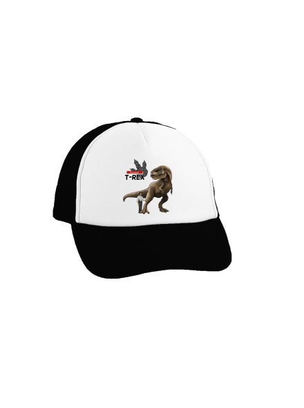 Komisař T-Rex kšiltovka truckerka Black cap