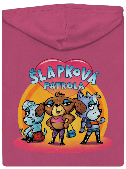 Šlapková patrola dámská mikina na zip Magenta