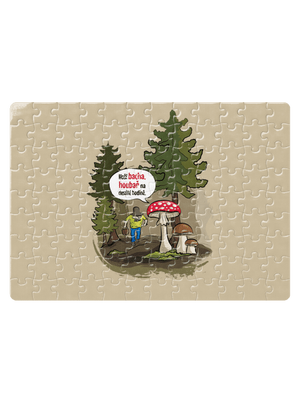 Bacha houbař puzzle White