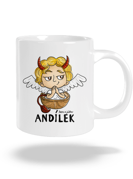 Andílek velký hrnek White