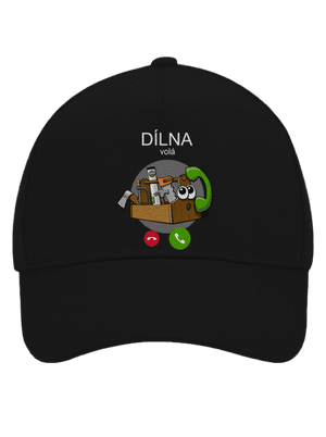 Dílna volá kšiltovka baseballka Black