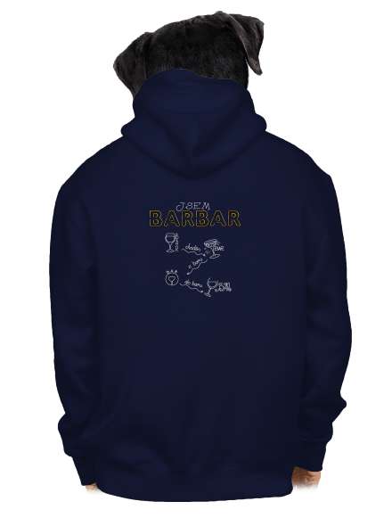 Barbar pánská mikina na zip Navy