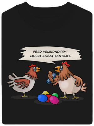Slepice před Velikonocemi unisex mikina bez kapuce Black