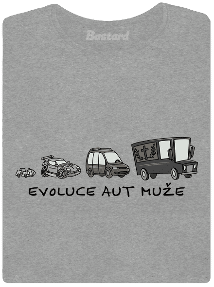 Evoluce aut muže dámské tričko Dark Gray Melange