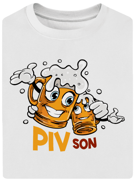 Pivson unisex tričko oversized White