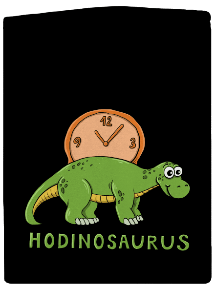 Hodinosaurus pánská mikina na zip Black