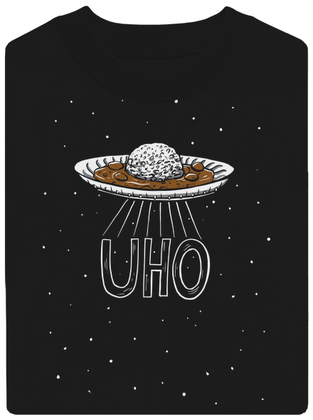 Uho unisex mikina bez kapuce Black