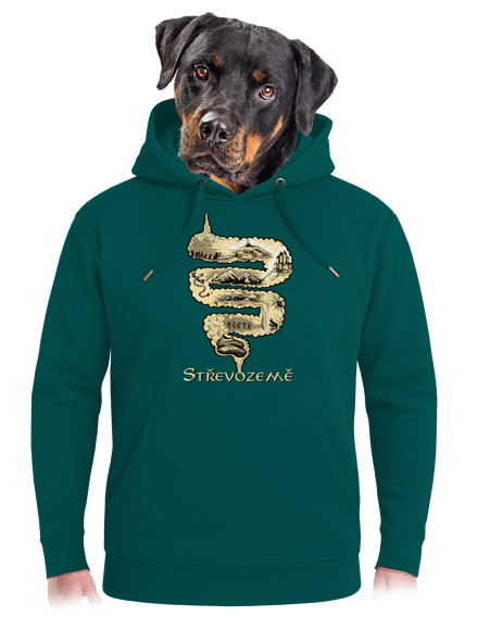 Střevozemě unisex mikina premium Emerald Green