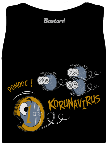 Korunavirus na útěku dámské tílko klasické Black