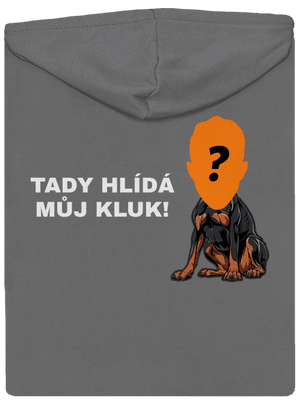Tady hlídám já dámská mikina na zip Steel Gray