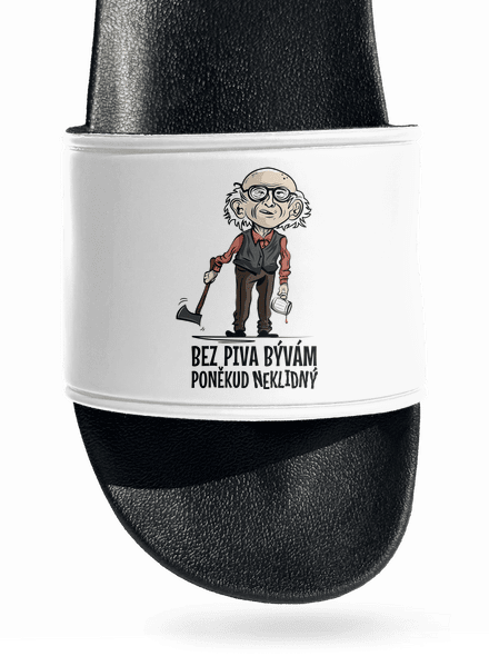 Neklidný bez piva pantofle White