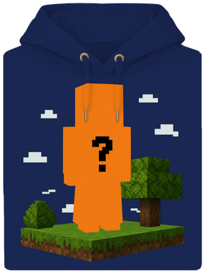 Minecraft z vlastní fotky unisex mikina premium Navy