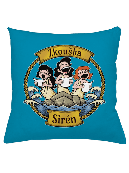 Zkouška sirén polštář Blue Turquoise