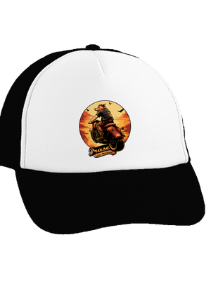 Prase na mašině kšiltovka truckerka Black cap