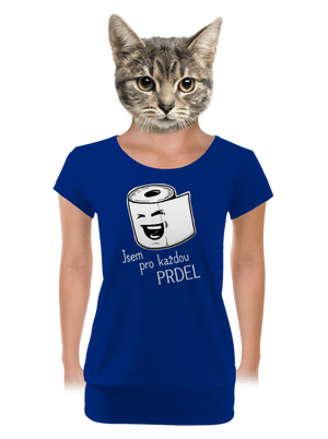Prdel dámské tričko s lemem Royal Blue Mal