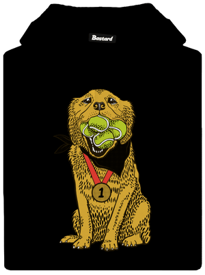 Zlatý retrívr pánská mikina klokanka Black