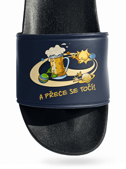 A přece se točí! pantofle Navy