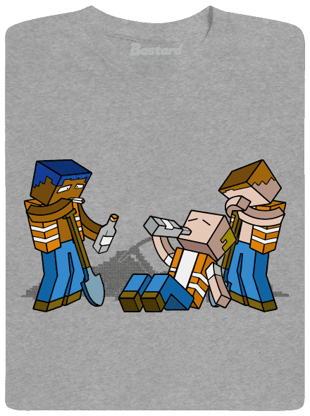 Real Minecraft pánské tričko Sport Grey