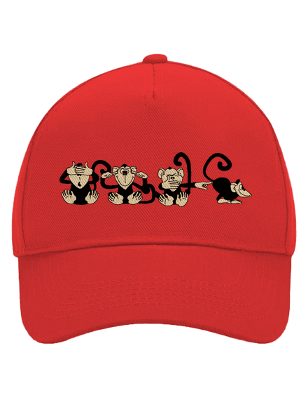 Opice kšiltovka baseballka Classic Red