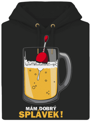 Splávek unisex mikina premium Dark Black