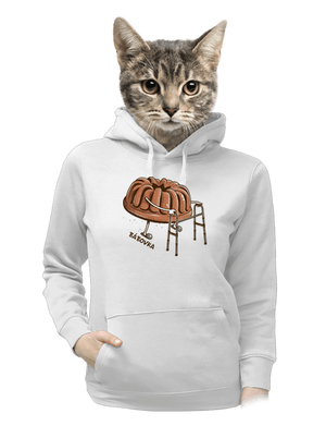 Bábovka dámská mikina klokanka White