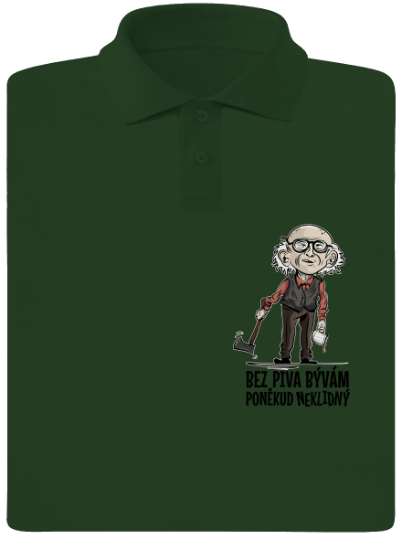 Neklidný bez piva pánská polokošile Bottle Green Mal