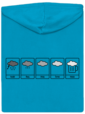 Předpověď počasí dámská mikina na zip Blue Atol