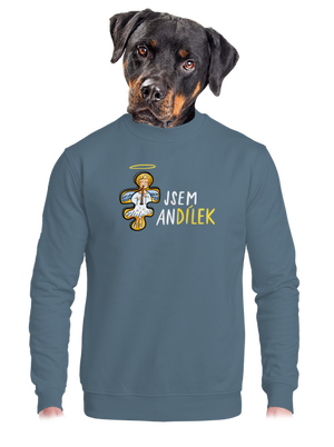 unisex mikina bez kapuce